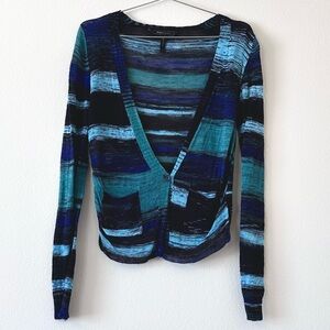 Delicate striped sea green cardigan